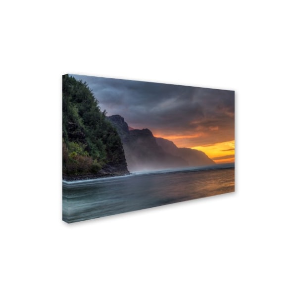 Pierre Leclerc 'Napali Sunset Kauai' Canvas Art,16x24